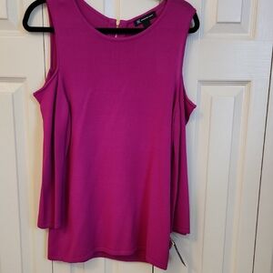 Women's Pink Cut Out Sleeve Top
